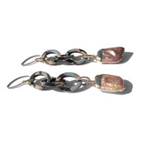 MPR x THE IMAGINARIUM: Triple Dangle Drop Grey Tortoise with Blush Pearl Earrings