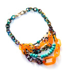MPR x THE IMAGINARIUM: Orange + Turquoise Pastiche Necklace