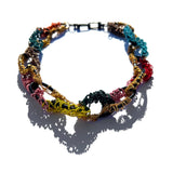 MPR x THE IMAGINARIUM: Multi-Color + Golds Chain Links on Black Necklace