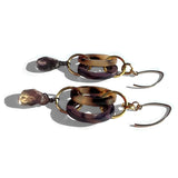 MPR x THE IMAGINARIUM: Tortoise with Amethyst Single Drop Earrings