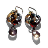 MPR x THE IMAGINARIUM: Tortoise with Amethyst Single Drop Earrings