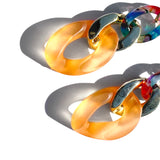 MPR x THE IMAGINARIUM: Tropical Smoky Orange Curb Chain Earrings