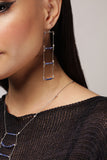 Ladder Hook Earrings with Stone