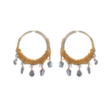 Sea Change Hoop Earrings- Peacock Pearl