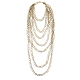 Sea Change Bronze Crochet Drip Necklace