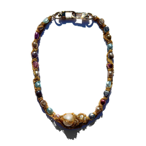 MPR x THE IMAGINARIUM: Caged Chain Baroque Pearl Necklace