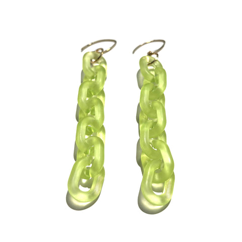 MPR x THE IMAGINARIUM: Bubble Mini Oval Smoky Lime Earrings