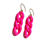 MPR x THE IMAGINARIUM: Short Curb Chain Link Hooks in Neon Pink