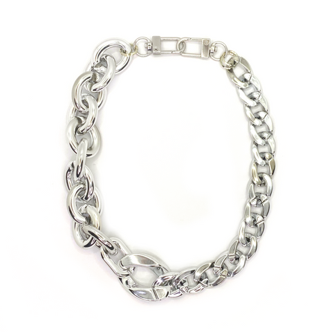 MPR x THE IMAGINARIUM: Mashup Mylar Balloon Chain Link Necklace #1 in Silver