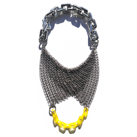 MPR x THE IMAGINARIUM: Mashup Mylar Balloon Chain Link XL Necklace #7 in Touch of Yellow