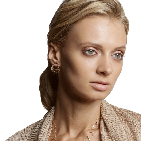 Grad Circle Post Earrings