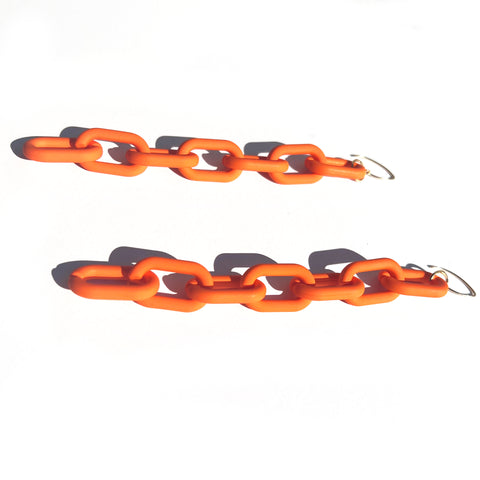 MPR x THE IMAGINARIUM: Mylar Balloon Chain Large Link Hooks in Neon Tangerine