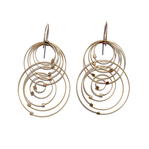 Orbiting Circles Hook Earrings