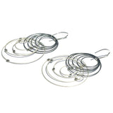 Orbiting Circle Hook Earrings