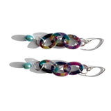 MPR X THE IMAGINARIUM: Triple Dangle Drop Tropical Berry Teal Pearl Earrings