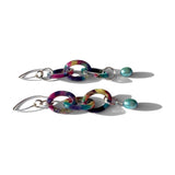 MPR X THE IMAGINARIUM: Triple Dangle Drop Tropical Berry Teal Pearl Earrings