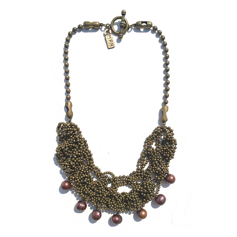 Sea Change Crochet Curve Necklace