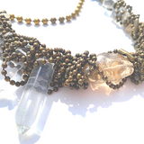 Sea Change Woven Swirl Dagger Drop Necklace