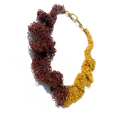 MPR x THE IMAGINARIUM: Swirly Sue Necklace in Merlot+Gold