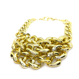MPR x THE IMAGINARIUM: Woven Chain Link Melange Necklace #2 in Gold (Medium)