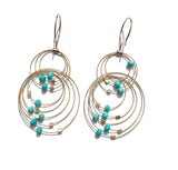 Double Double Hook Earrings with Stones