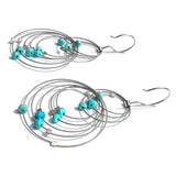 Double Double Hook Earrings with Stones