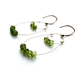 Double Drop Hook Earrings with Stones
