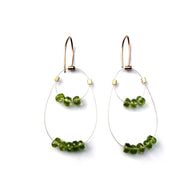 Double Drop Hook Earrings with Stones