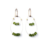 Double Drop Hook Earrings with Stones