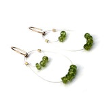 Double Drop Hook Earrings with Stones