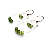 Double Drop Hook Earrings with Stones