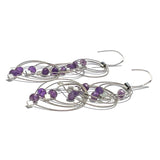 Feather Teardrop (Mini) Hooks with Stones