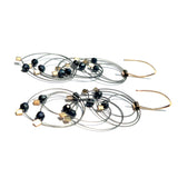 Feather Teardrop (Mini) Hooks with Stones