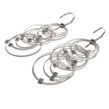 Grad Circle Triplet Hook Earrings