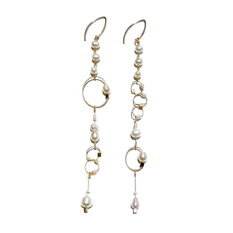 MPR x Misfit Pearls: OOAK Misfit Pearl Long Earrings #1
