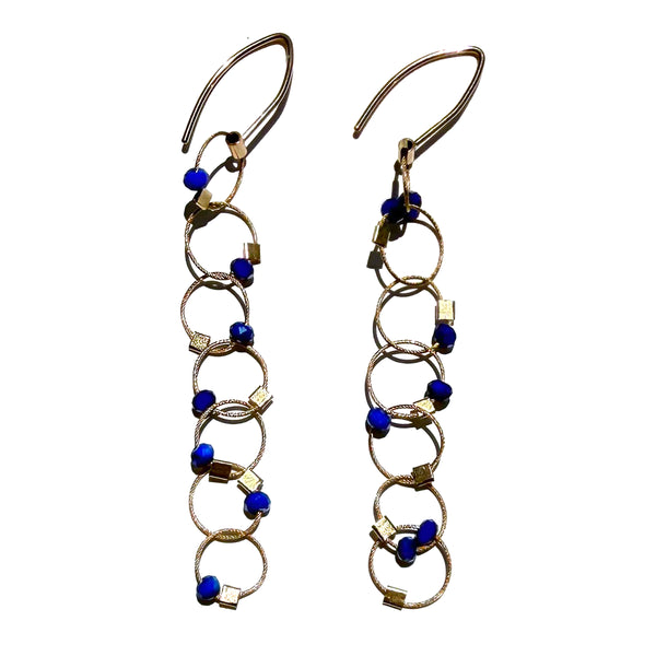 Interlock Hook Earrings with Stones