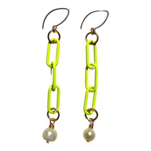 MPR x IMAGINARIUM Acid Lime Pearl Relay Earrings