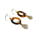 MPR x IMAGINARIUM Amber Tortoise Clear Drop Earrings