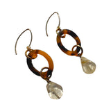 MPR x IMAGINARIUM Amber Tortoise Clear Drop Earrings