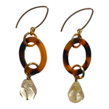 MPR x IMAGINARIUM Amber Tortoise Clear Drop Earrings