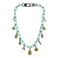 MPR x IMAGINARIUM Aqua Gem Fringe Necklace