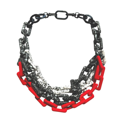 MPR x IMAGINARIUM: Scarlet Halftone Statement Necklace