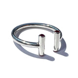 MPR X NU/NUDE Double Perpendicular Tuyau Ring with Stone