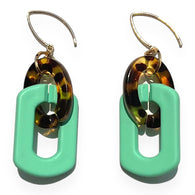 MPR x IMAGINARIUM: Tortoise Teal Earrings