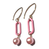 MPR x THE IMAGINARIUM: Pepto Pink Pearl Link Hook Earrings
