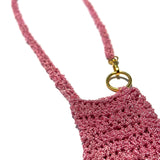 MPR x THE IMAGINARIUM: Sequin Pink Crochet Purselet Pendant Necklace
