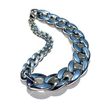 MPR x IMAGINARIUM: Silver Asymmetrical Curb Chain Necklace