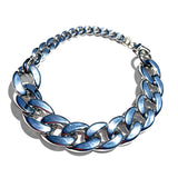 MPR x IMAGINARIUM: Silver Asymmetrical Curb Chain Necklace