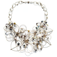 Midnight Necklace sculptural pearl neckpiece