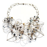 Midnight Necklace sculptural pearl neckpiece alternate view